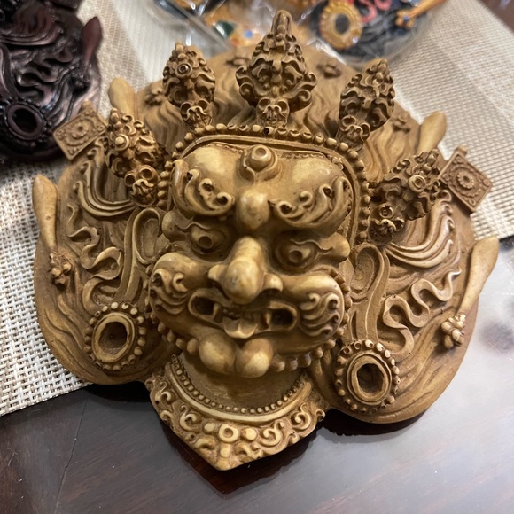 Beautiful wall hanging clay bhairab mask - Picture 5 of 16